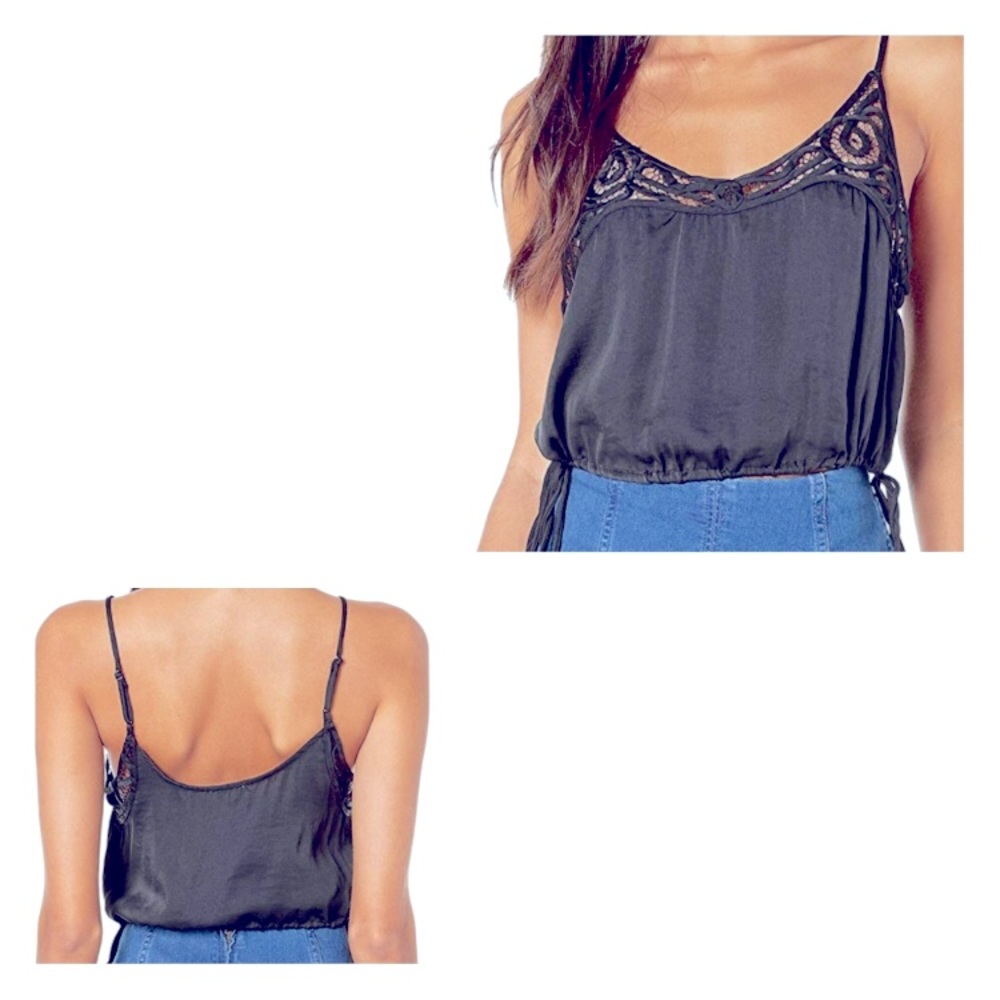 .Free People Brami cami Blouson crop top black XS-L - Picture 11 of 12
